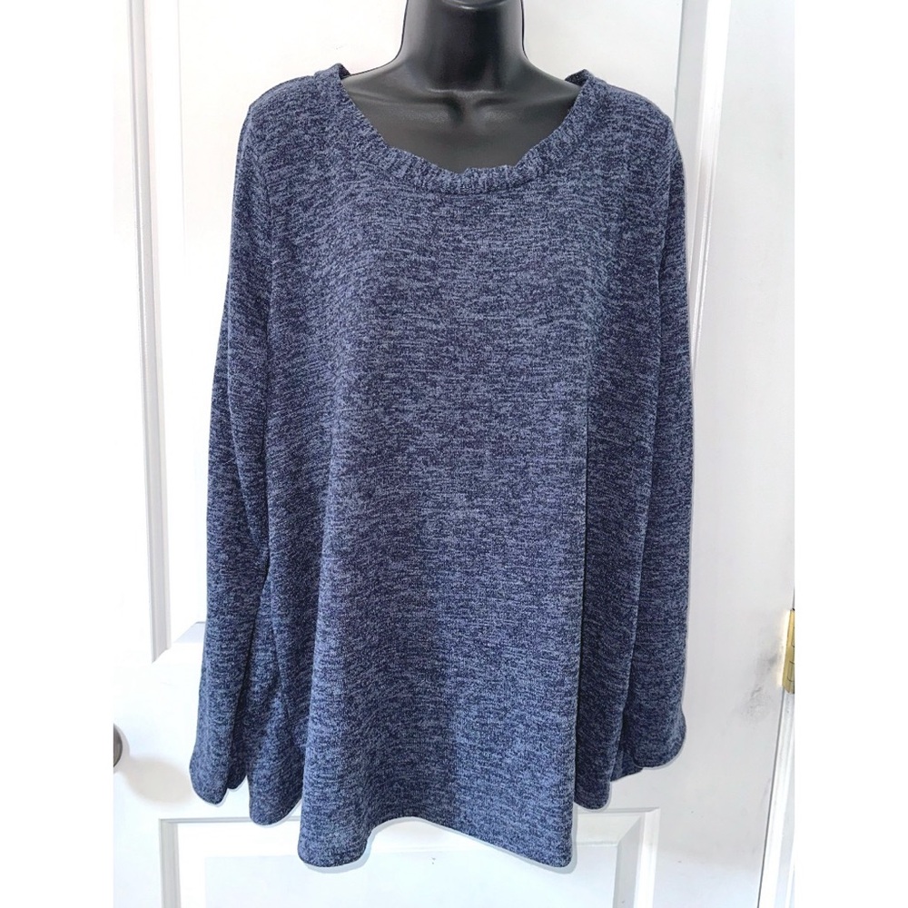 Sew in Love blue knit long sleeve top